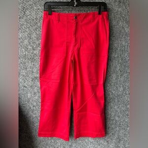 Red Chico’s cargo high-waisted wide-leg